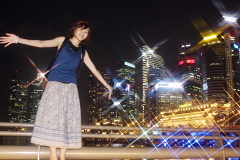 公園とへリックス・ブリッジ散策