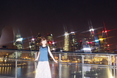 公園とへリックス・ブリッジ散策