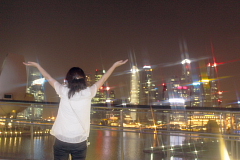 公園とへリックス・ブリッジ散策