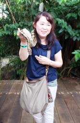 蛇さんと記念撮影