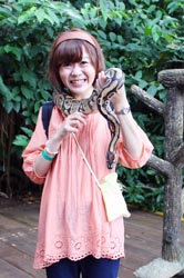 蛇さんと記念撮影